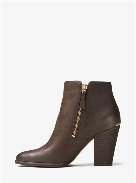 michael kors denver leather ankle boot|zappos michael kors boots.